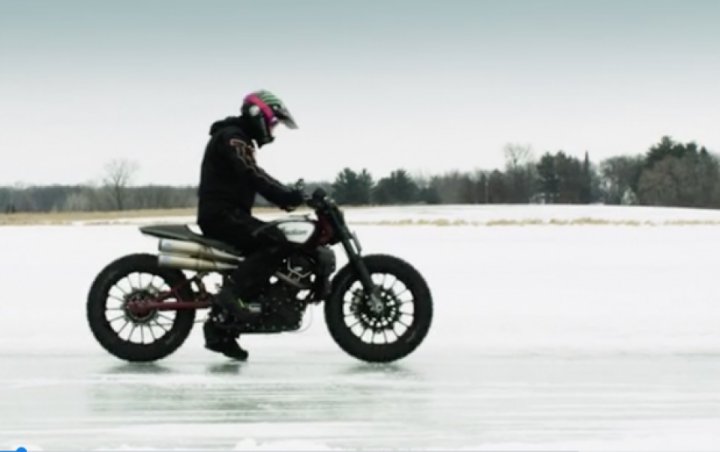 Ice rides of Brad Baker on the Indian FTR1200 Custom (video)