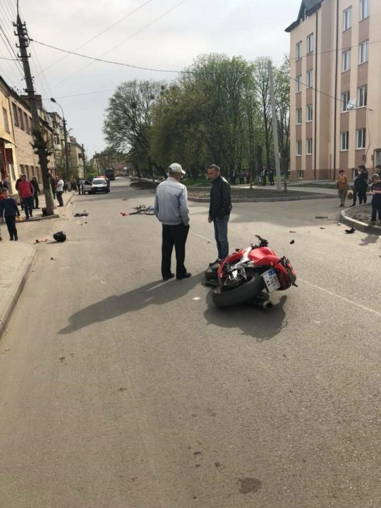 Moto accident in Brody (Ukraine)