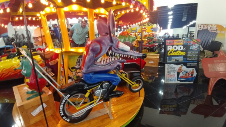 Rat Fink merry go round at Galpin Motor Sports.