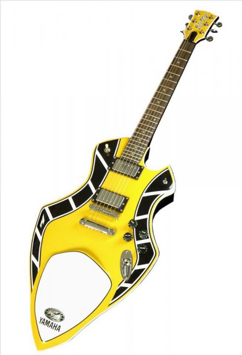 50th Anniversary Kenny Roberts Yamaha R1 tribute guitar.