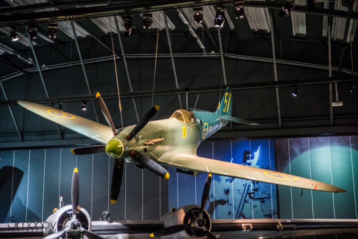 Aviation Museum in Sweden. Linköping Saab Flygvapenmuseum.