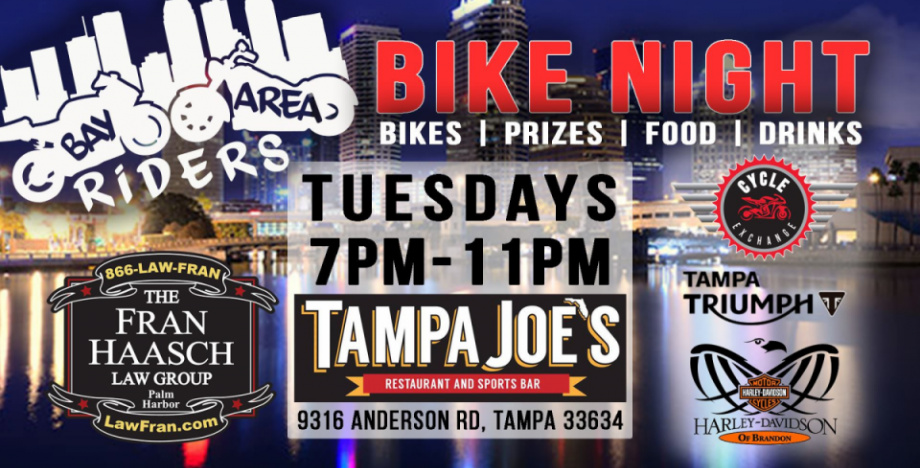 Bay Area Riders Bikenight At Tampa Joes