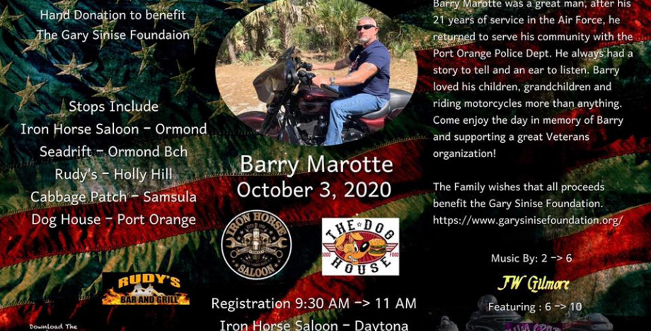 Memorial Poker Run In Memory of Barry Marotte