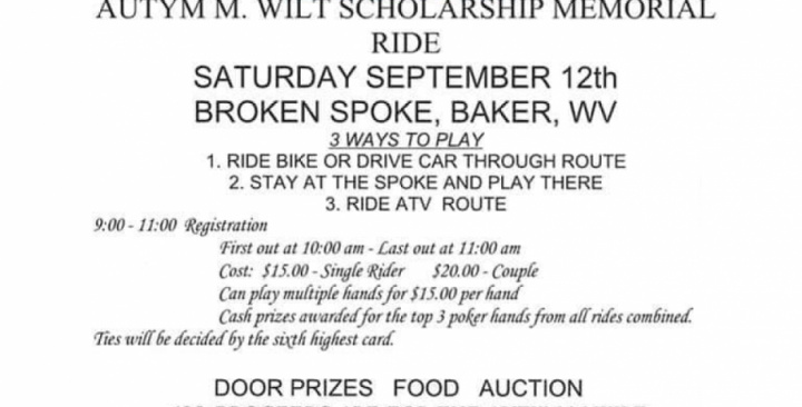 Autym M. Wilt Scholarship Memorial Ride