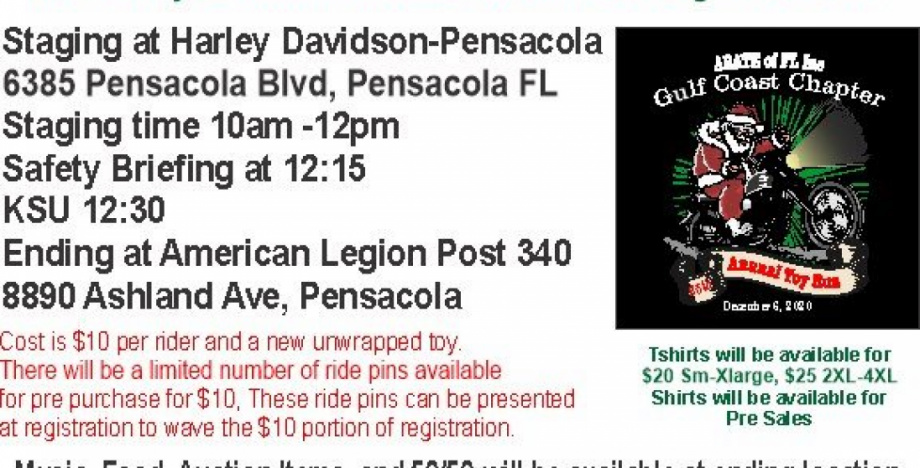 ABATE of Florida Inc Gulf Coast Chapter 25th Annual Toy Run