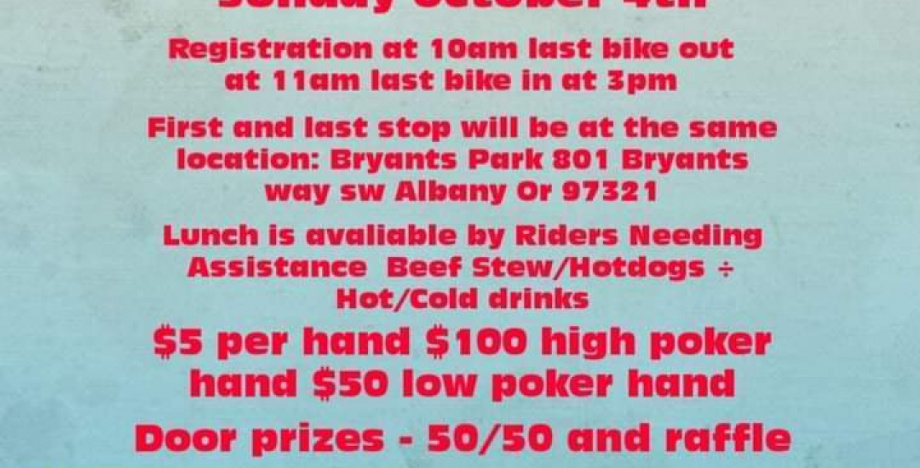 Covered bridge poker run