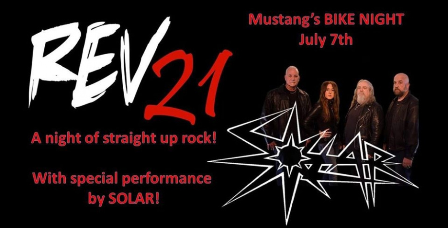 REV 21 and SOLAR at Mustang's Bike Night