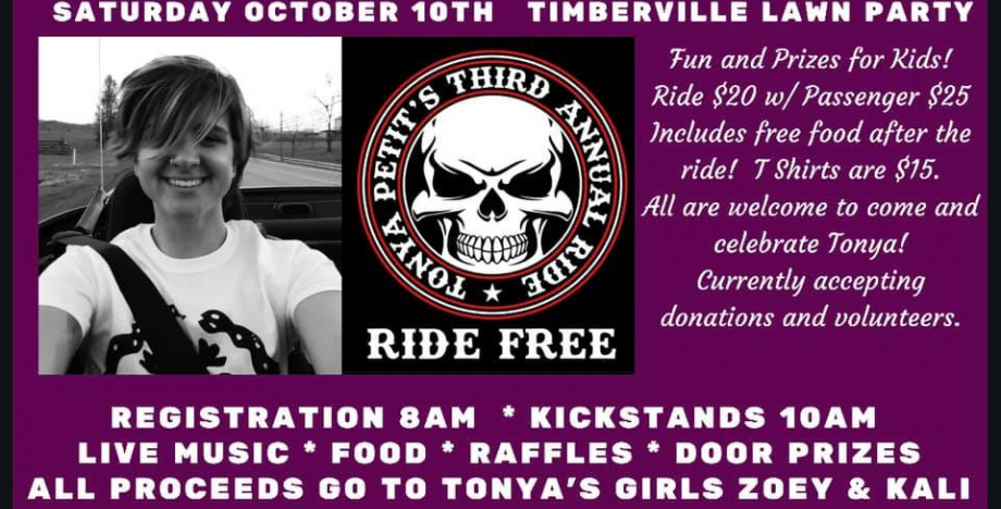 3rd Annual Tonya Petit Memorial Ride