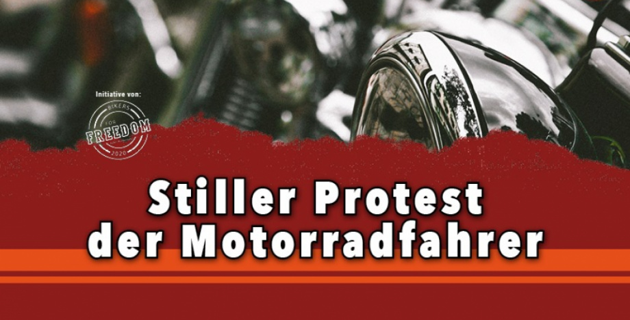 Stiller Protest der Motorradfahrer