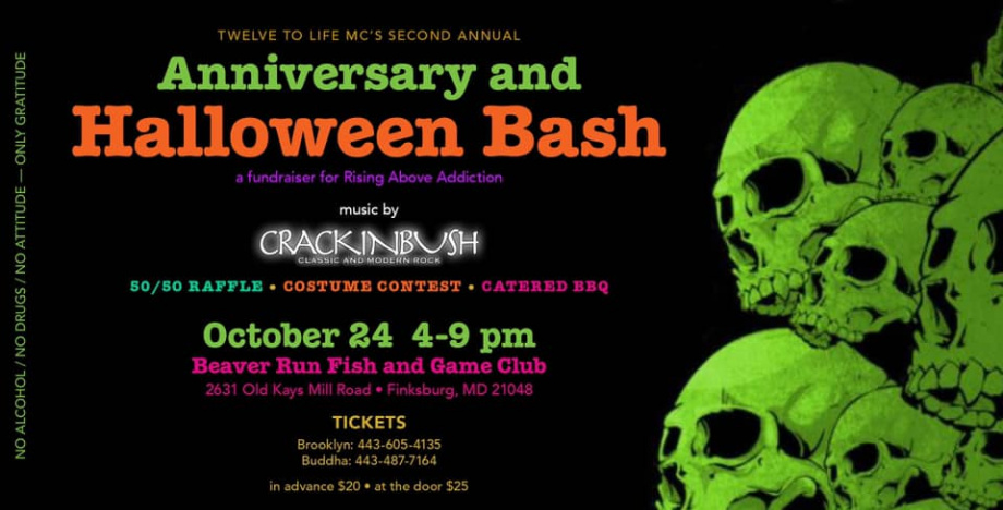 Twelve To Life MC 2nd Anniversary/ Halloween Bash and Fundraiser