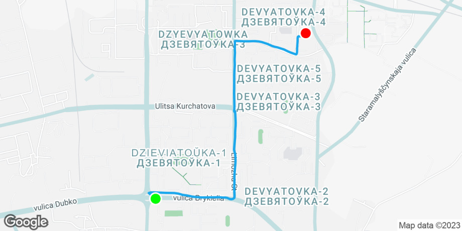 Route map preview