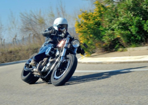 A car tire on a motorcycle is always a bad idea!