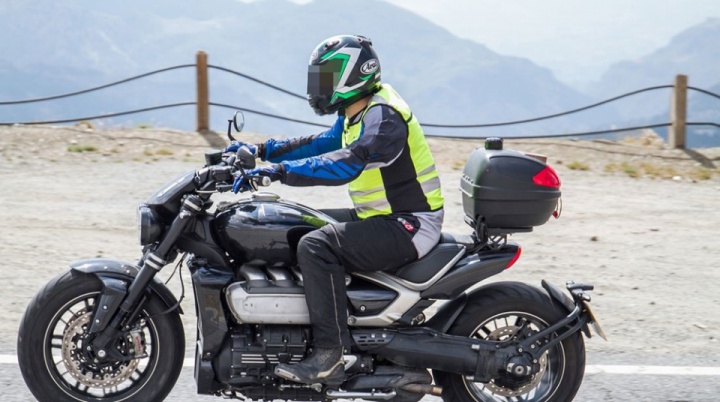 Spy photos of the production version of Triumph Rocket 3 2020