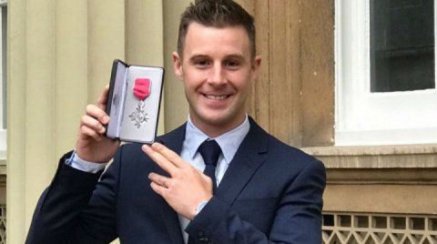 Jonathan Rea: Motorcycling champion receives MBE at Buckingham Palace