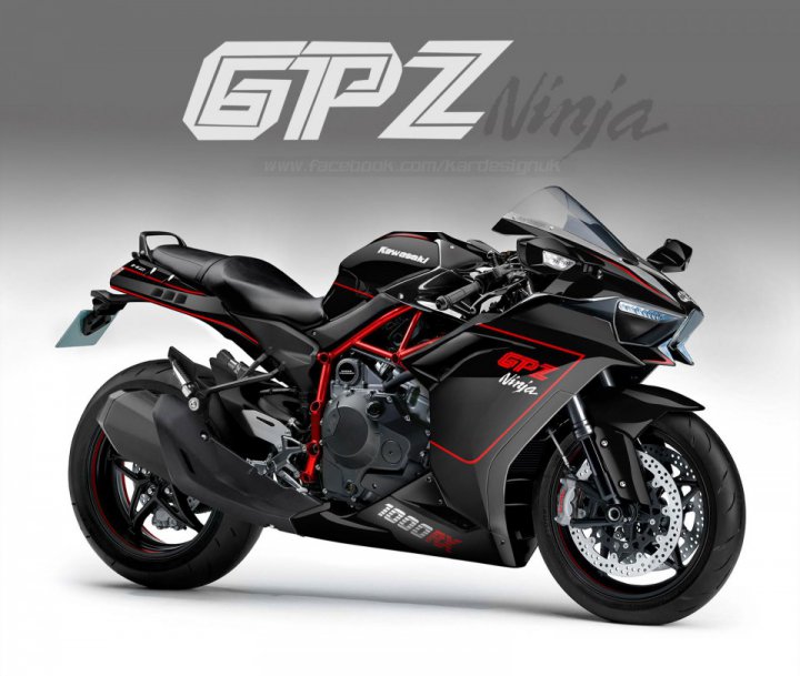 Kawasaki GPZ1000RX H2 digital concept edition by Kardesign