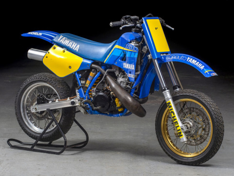 Stéphane Peterhansel and his Yamaha YZ 535 Supermoto