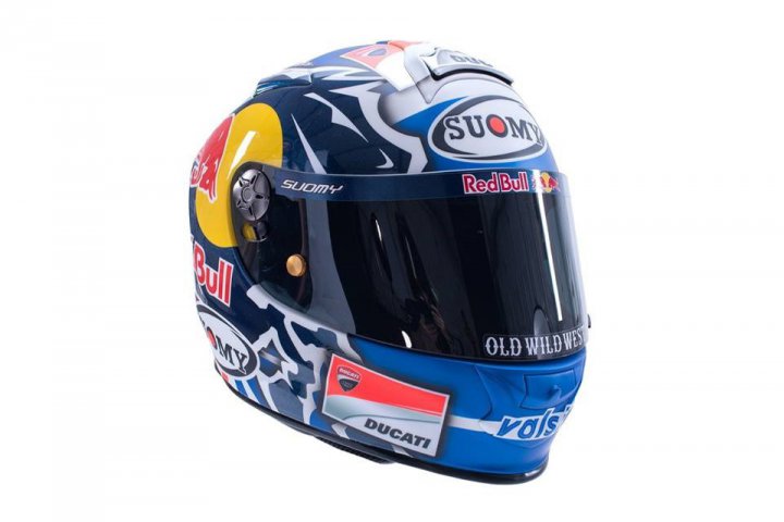 Motorcycle helmets of MotoGP 2018 riders