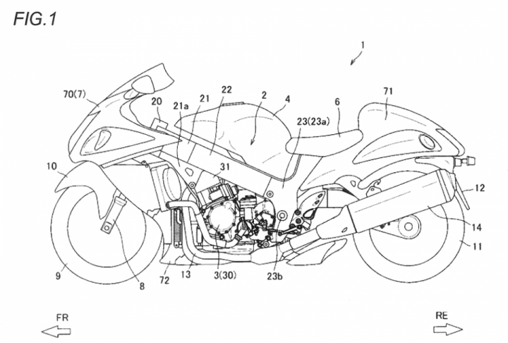 Suzuki develops semi-automatic transmission for Hayabusa