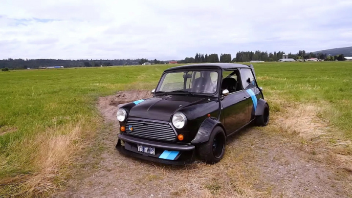 Mid-Engined, RWD Classic Mini With A Kawasaki Ninja Engine Is One Wild Ride