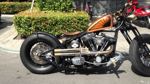 Old school vintage style Harley