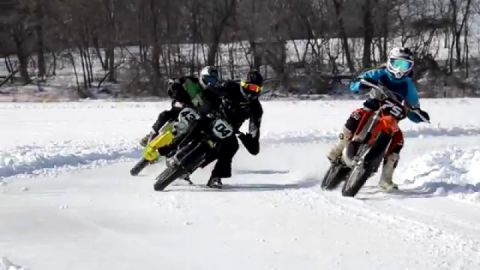 Wisconsin Ice Riding Freestyle Supemoto